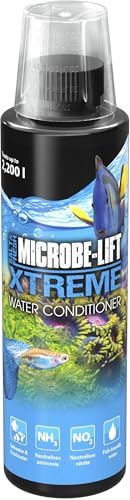 Condizionatore acqua acquario 236 ml – MICROBE-LIFT Xtreme – rimuove cloro, ammoniaca e nitriti – neutralizza metalli pesanti – perfetto per cambi d’acqua in acquari piccoli e dolci – effetto rapido