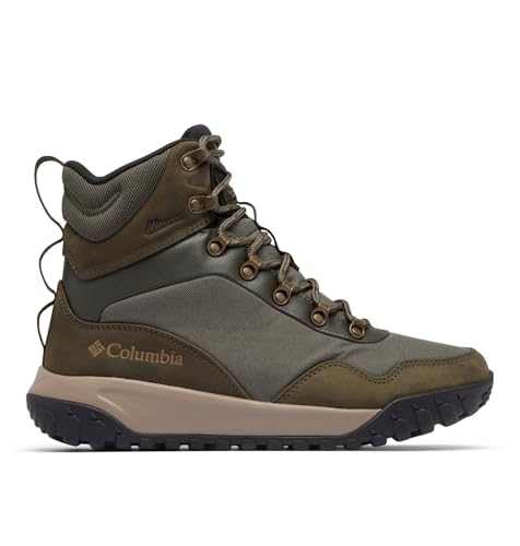 Columbia Men's Burnsider Omni-Heat Infinity Waterproof Hiking Boot, Deep Olive/Tangy Orange, 9