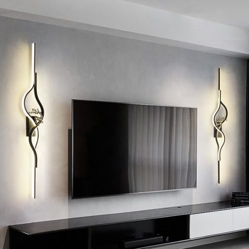 Luz de pared moderna de 80cm e irregular con tres temperaturas para salón y cocina