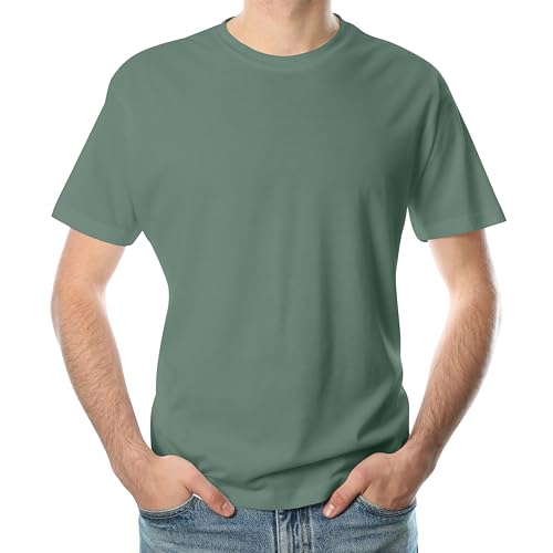 Looks Divine Gift Mens T-Shirt Crew Neck Short Sleeve T-Shirt for Men UK (UK, Alpha, XL, Regular, Regular, Sage)
