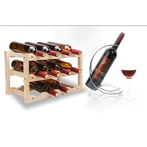 Soporte de madera para 12 botellas con 3 niveles miniatura 3