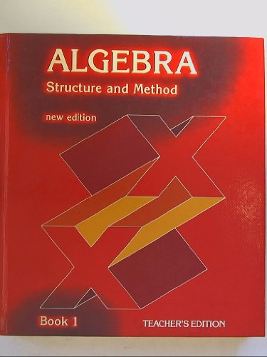 Algebra Structure and Method, New Edition, Book... B00EHL4RAC Book Cover