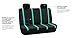 FH Group Car Seat Covers Full Set Cloth - Universal Fit Automotive Seat Covers, Low Back Front Seat Covers, Solid Back Seat Cover, Washable Car Seat Cover for SUV, Sedan and Van Mint