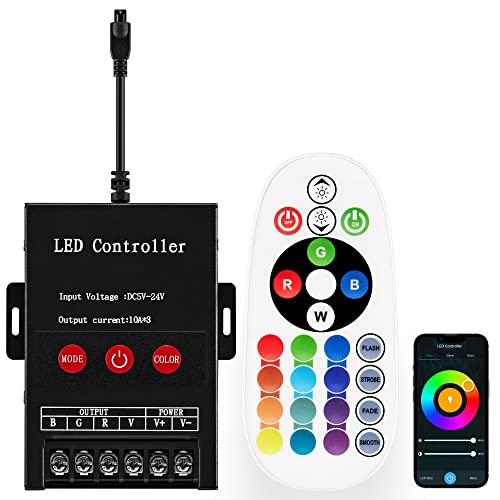 Rabenur App Control Kit,360 Watts WiFi Pool Controller,12V DC Low Voltage Control Device for 12V RGB Rabneur Pool Light,12V LED RGB Strip Light(Infrared+APP Model Control)