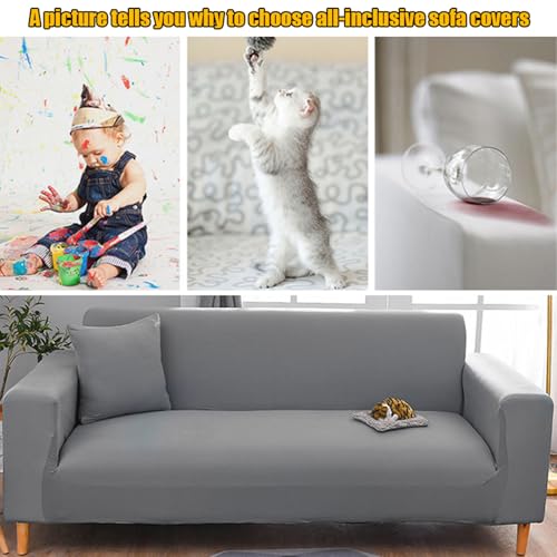 Housse canapé extensible pour salon et canapé en L - 5