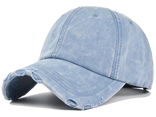 Image of XYIYI Vintage Washed Distressed Baseball Cap Adjustable Cotton Dad Hat for Women Men