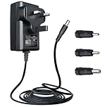 ANLINK 12V 1.5A/1500mA Power Supply Adapter, AC 100-240V 50/60Hz to DC 12V 1.5A Wall Plug, Center Positive, 1.8M 20AWG Long Cable for Stable and Flexible Use, 3 Tips Included, UKCA Certification