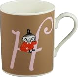 Moomin (ムーミン) イニシャル マグカップ h ギフト箱入 320ml 約直径8×9cm リトルミイ ムーミン 雑貨 グッズ 女性 ギフト 誕生日 食器 日本製 ブラウン mm8802-11h