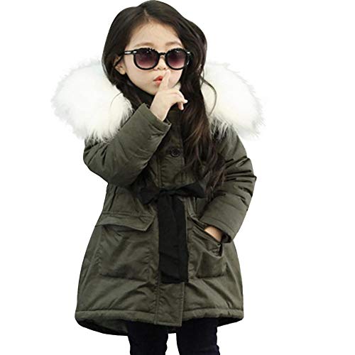 Baby Girl Fur' Hooded Tops Jacket Padded Coat Kids Long Thick Warm Jacket Kids Coats Boys