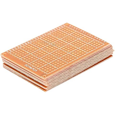 10pcs Universal PCB Board, PCB Prototype Perfboard Kits, Prototype Board Kit, Circuit Boards Perfboards for DIY Soldering, 5cmx7cm Cover