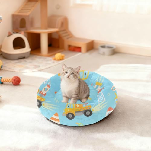 Lit antidérapant pour chat avec base stable et design voiture Taille M