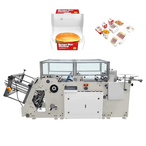 Automatic Corrugated Paper Cake Box Making Machine, Small High Speed Cardboard Box Forming Equipment for Bakery and Food Service Packaging