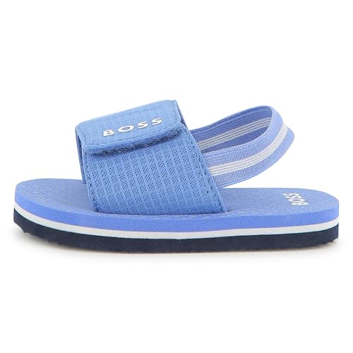 Claquettes de plage bébé garçon BOSS bleues pour piscine