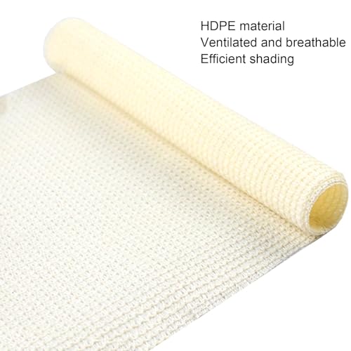 Voile d'ombrage de toit en PEHD beige à vagues rétractables - 4