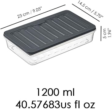 Orret Home 4 Adet Buzdolabı Organizeri, Buzdolabı İçin Çok Amaçlı Saklama Kabı, Fresh Box, Şeffaf ve Ayarlanabilir, Gıdaları Taze Tutma Özelliği, Mutfak Düzenleyici (1200 Ml)