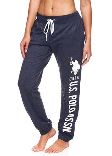 Image of U.S. POLO ASSN. Womens Sweatpants - Women Joggers Sweats with Logo Print - French Terry Poly-Cotton