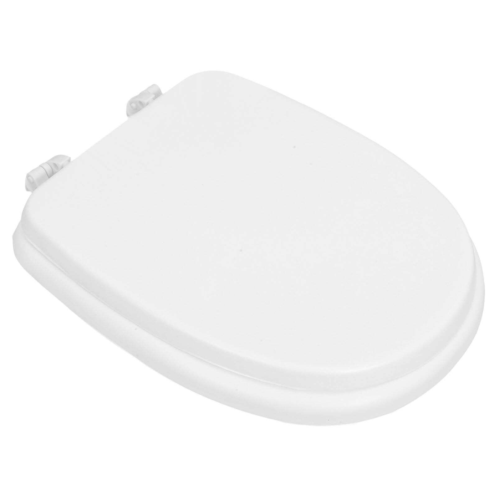 Abattant de toilettes rembourré blanc en mousse de forme ovale pour WC standard et camping-car