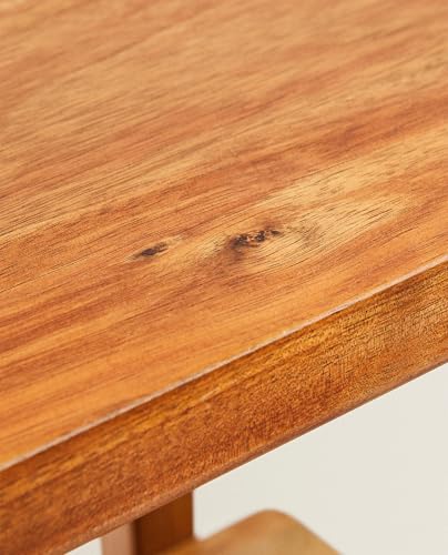 Image of Solid Sheesham Wood SideTable for Living Room | Wooden EndTable with Shelf for Bedroom & Balcony | Natural Honey Finish Bedside Table (16.9 inch H x 21.7 inch L x 9.8 inch W)