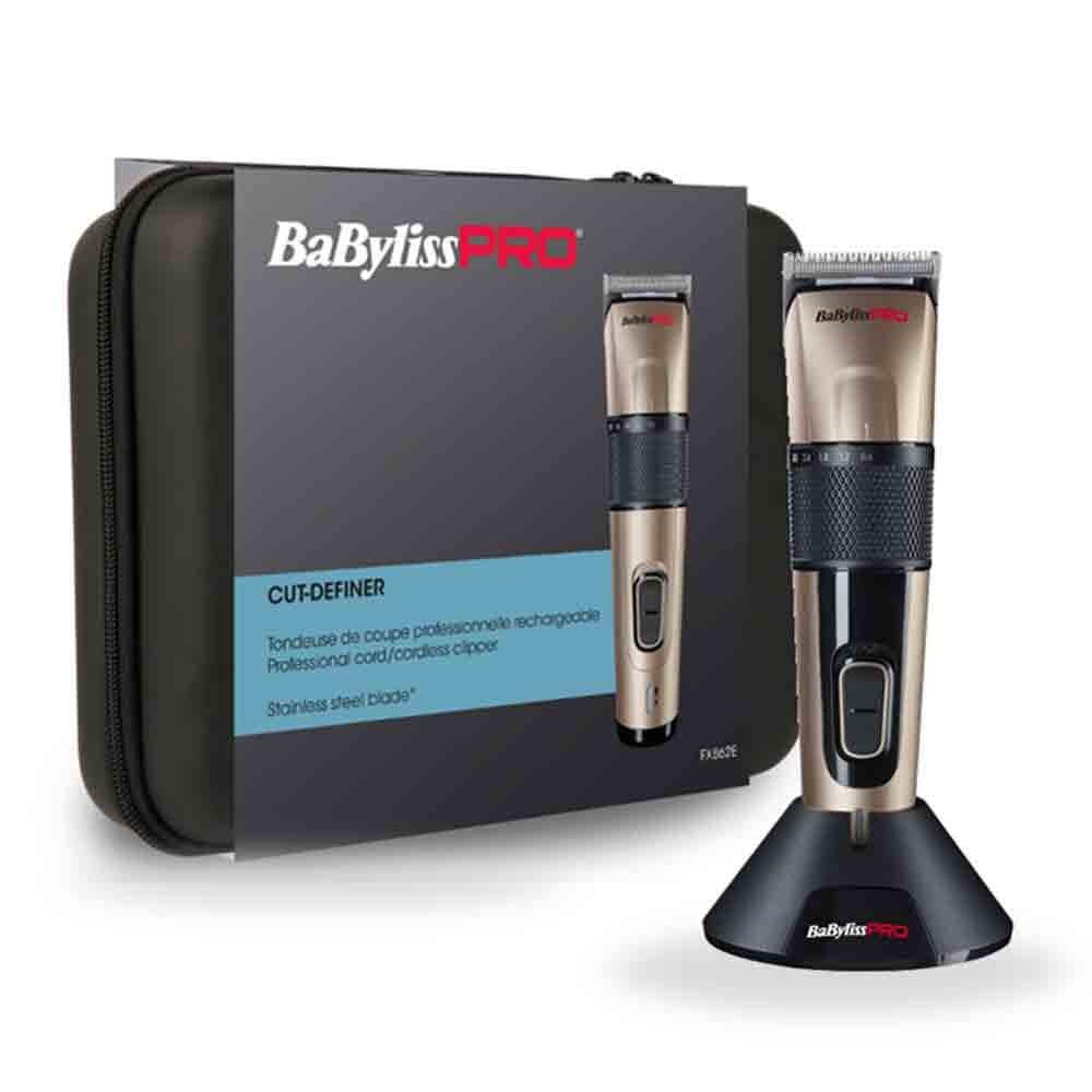 BaByliss PRO FX862E Tondeuse de Coupe Professionnelle sans Fil Coffret Cut Definer Socle de Charge Malette de Transport