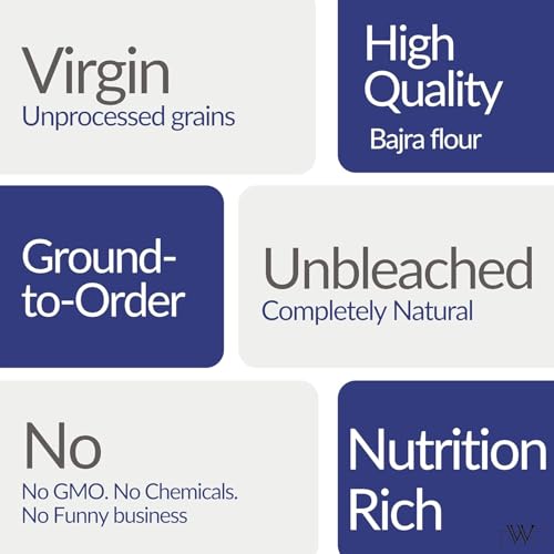 Image of TWF Stoneground Bajra Flour | Not Pulverized | Pearl Millet Atta | Naturally Gluten-Free | Virgin - Nutrient Rich 2 Kg (1 Kg X 2)