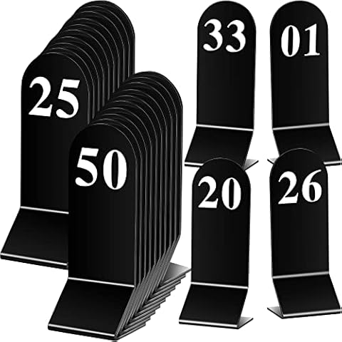 Remerry 50 Pcs Acrylic Table Number Cards Cover