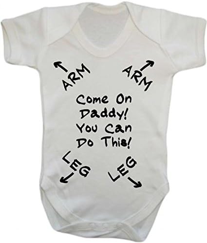 The T Bird Gifts Limited Come on daddy you can do this - new dad - baby grow vest onesie (0-3)