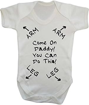 the T bird Baby,Clothing,Baby Boys 0-24m,Bodysuits & One-Pieces,Bodysuits Come on daddy you can do this - new dad - baby grow vest onesie (0-3)