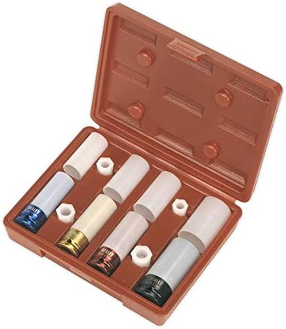 Sealey Sx030 Alloy Wheel Impact Socket Set 4Pc 1/2Sq Drive, Multicoloured, Variety Pack - Image 4