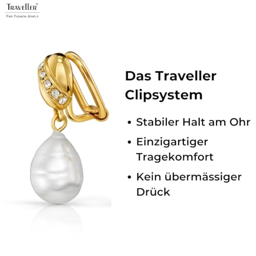 Boucles d'oreilles à clip Perle Barok pour oreilles non percées - 4