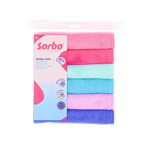 Sorbo Pack of 6 Extra Large Microfibre Cleaning Cloths Multipurpose Cleaning Towels Streak-free Super Absorbent and Washable Cloth Duster Suitable for Car Cleaning House Kitchen Windows