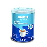 Lavazza Café Molido Descafeinado, para Cafetera Italiana, de Filtro y Francesa, Notas Aromáticas de Frutos Secos, Arábica y Robusta, Intensidad 3, Tueste Medio, 250g