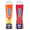 Durex Pack Lubricante Efecto Calor + Lubricante Sabor Fresa, Pack Ahorro 2×50 ml