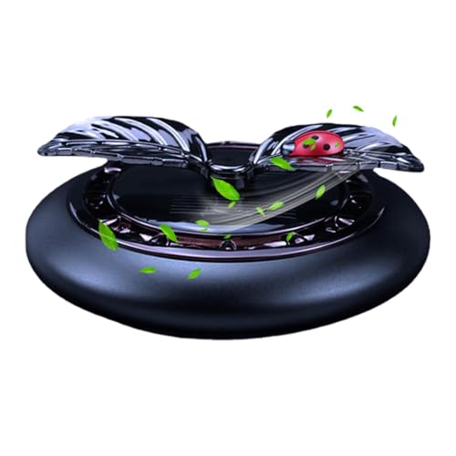 Vbnuyhim車用芳香剤 - アルミニウム合金ソーラー回転式香りディフューザー 車のダッシュボード用 | 多機能装飾自動車インテリアデコレーション 車 自動車 トラック SUV用