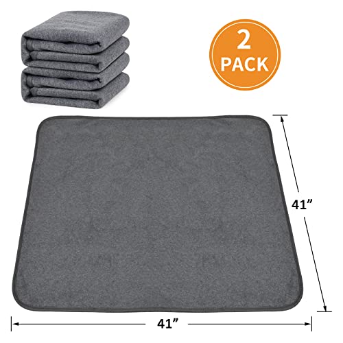 Puppy Pads Washable 2 Pack, 41X41 Washable Dog Pee Pads Whelping Pads, Absorb Dog Mats, Non-Slip Dog Training Pads For Whelping, Potty, Training, Playpen, Crate #TOP4