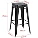 Yaheetech 4 Piezas Taburete de Bar Taburete Industrial MAX Carga 150Kg