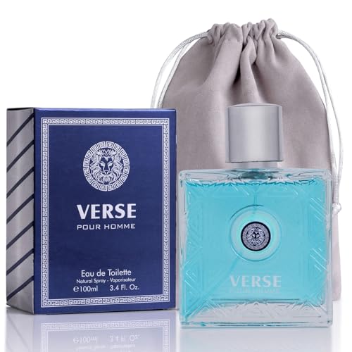 NovoGlow Verse Pour Homme Eau De Parfum Spray for Men Long Lasting Citrusy Floral & Masculine Fragrance Smell Fresh All Day Long Includes Carrying Pouch Gift for Men for All Occasions