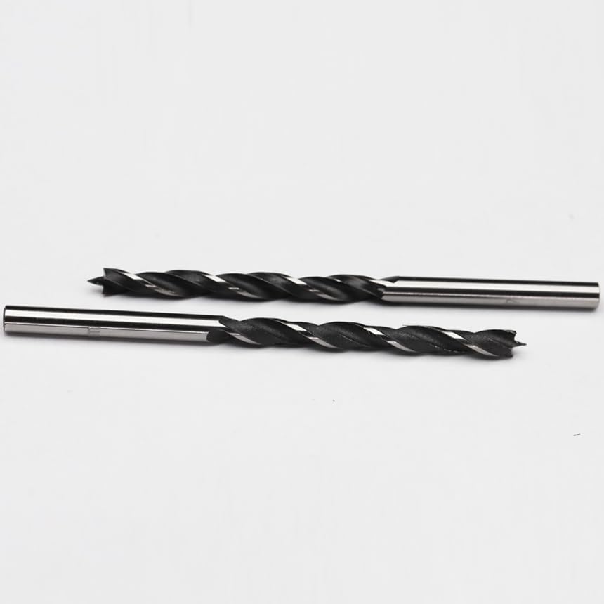 1PC 15mm Rubber Wood Woodworking Tool Straight Shank Twist Tricuspid Three Awl Brad Pointed Drill Bit