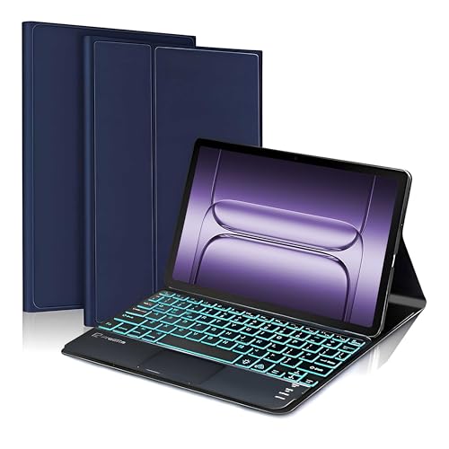 Image of ProElite TouchPad Keyboard case for OnePlus Pad 3 13.2 inch, Magnetic Detachable Wireless Bluetooth TouchPad Keyboard OnePlus Pad 3 13.2 inch (Built-in 7-Colors Backlit), Dark Blue