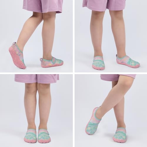 Image of Kids Water Shoes Boys Girls - Wide Toe Box Quick Dry Barefoot Shoes Breathable Non Slip Aqua Athletic Sneakers for Swim Beach Pool Kayak Hiking Sand Walking Travel Essentials (Little Kid /Big Kid)
