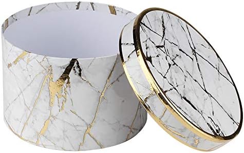 Gift Box with Lid Paper Gifts Jewelry Boxes Florist Hat Boxes Small Storage Box, Set of 4 Assorted Sizes Decorative Cake Box for Gifts, Cake, Flowers, Crafting