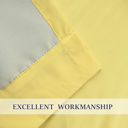 Image of Homechoice Decor Blackout Window Curtains Bright Yellow, 54 inchW x 84 inchL(Pair)
