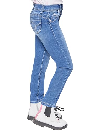 YMI Toddler Girl Adjustable Waistband Snap Button Light Fading Skinny Jean2