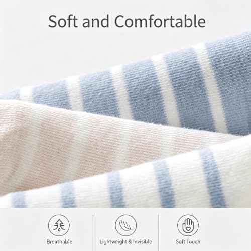 Image of Women's No Show Socks Colorful stripes Ankle Socks for Women, Low Cut Socks Short Cotton Socks