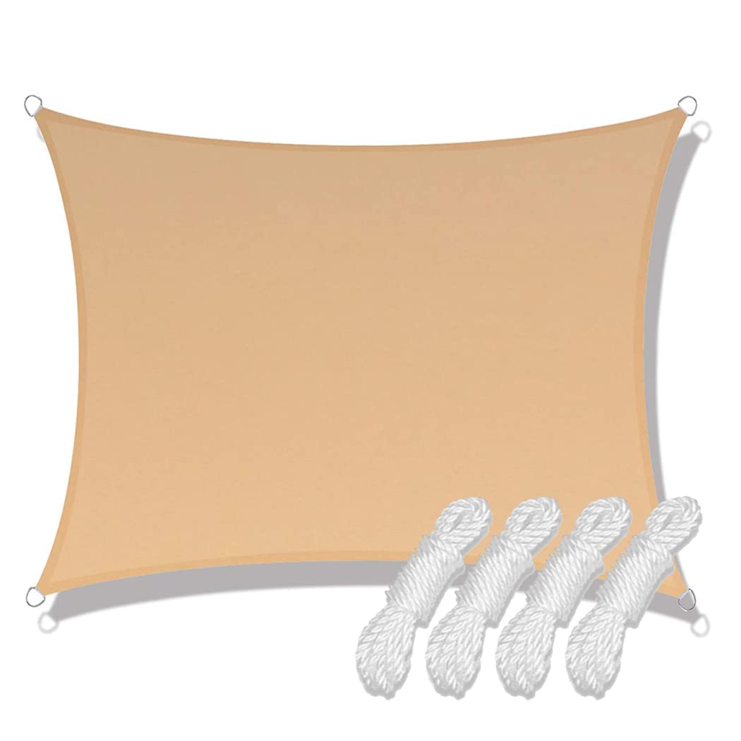 Voile d'ombrage rectangulaire anti-UV contre la chaleur du jardin 3.6m
