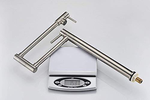 Sumerain S6115N-V2 Deck Mount Pot Filler Faucet Brushed Nickel Finish With Extension Shank And 20 Inch Dual Swing Joints Spout, Sumerain thumb #7