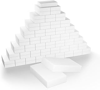 100 Pack Heavy Duty Melamine Sponge, Magic Cleaning Sponges Eraser for Kitchen Bathroom Bathtub