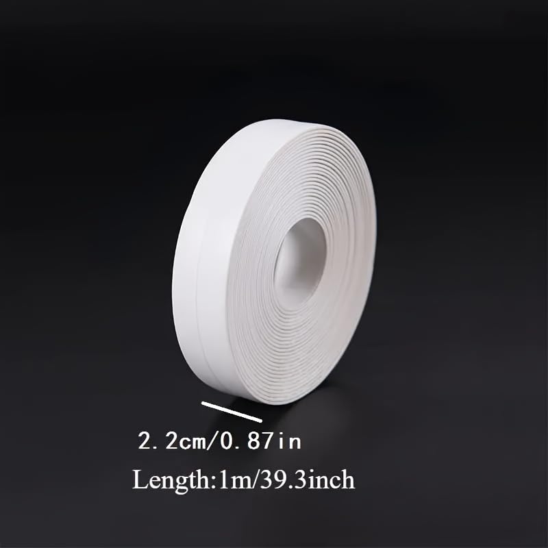 2 Rolls Heavy-Duty Self-Adhesive Seal ing Tape | Sealant for Bathtub Toilet & Kitchen, 39.3 Inch