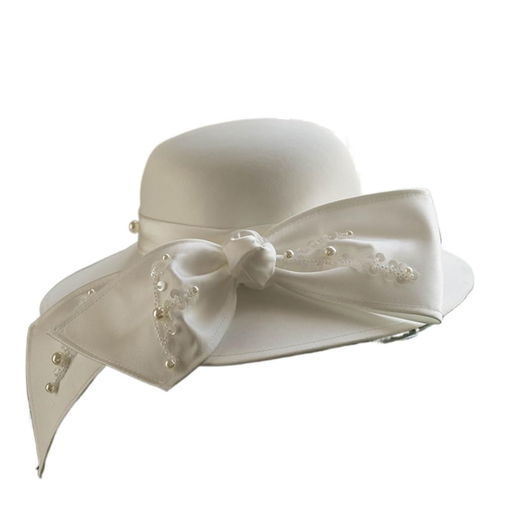Chapeau haut-de-forme blanc super immortel français en maille haute couture