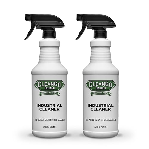 CLEANGO GREENGO Industrial, Biodegradable Emulsifying Cleaning Power, Non-Toxic Degreaser, Grime and Buildup Remover, 32 Fluid Ounces (Pack of 2)