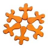 Ipetboom 6stücke Holzkreuz Kleines Holzkreuz Miniaturkreuz Religiöse Holzkunst Taschenkreuz Taufkreuz Holzkruzifix Christliches Kreuz